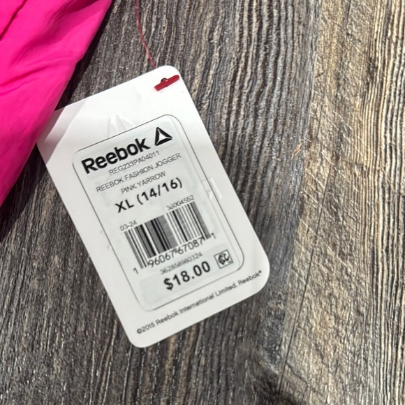 Reebok Kids Pink Track Pants - Picture 5 of 6